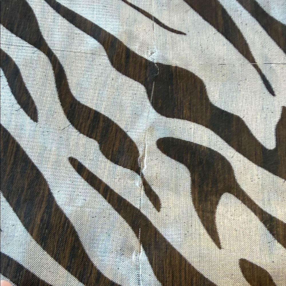 Zebra Print Scarf - Black & White Lightweight 100% silk - Picture 10 of 11